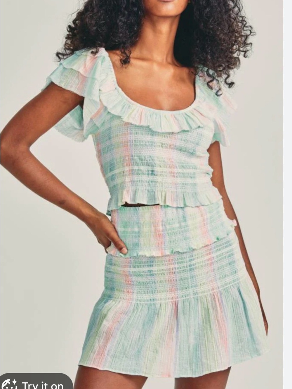 LoveShackFancy Camilla Top & Skirt Set XS